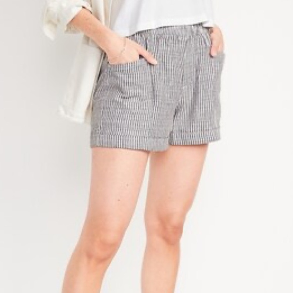 Old Navy high rise linen blend shirts S